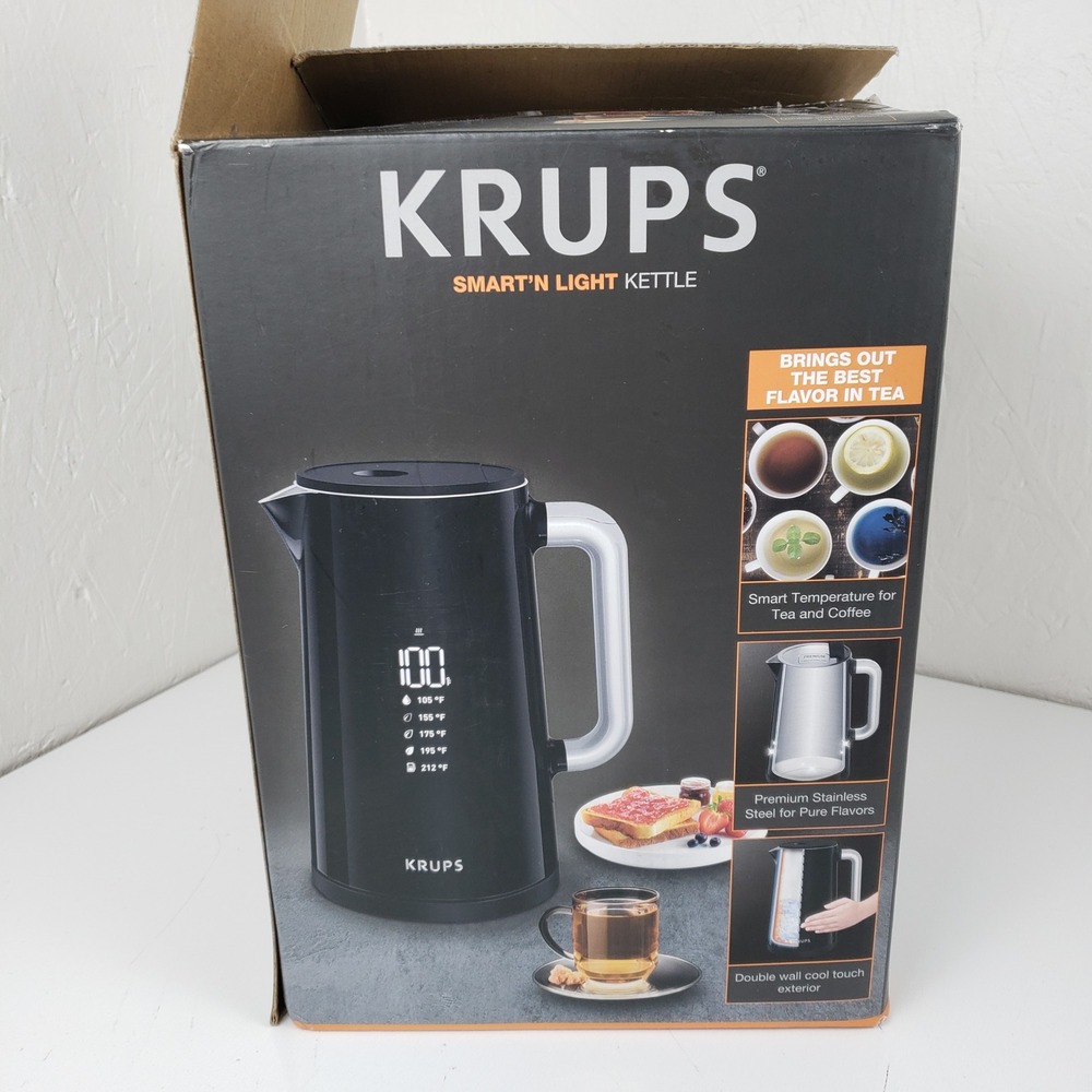 Krups Smart'n Light Electric Kettle 1.7L Black Stainless Steel BW801150